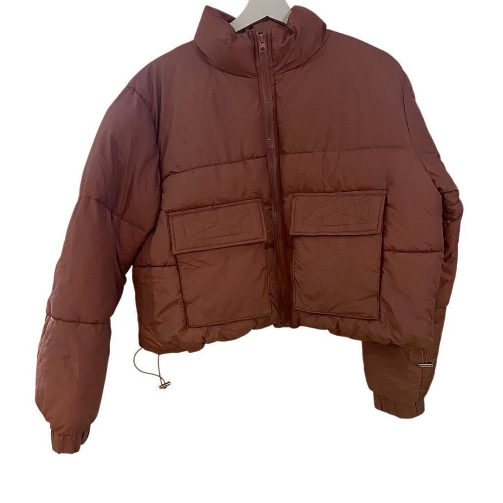 AKIRA ANWND NWT Large pinkish mauve puffy coat full zip